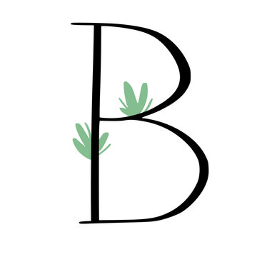 Plant Alphabet Letters Illustration