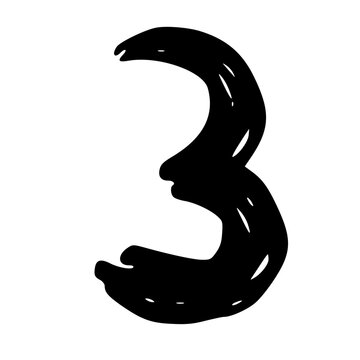 Black Hand Drawn Alphabet Letters Illustration