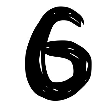 Black Hand Drawn Alphabet Letters Illustration