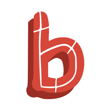 Handmade Alphabet Letters Red Color