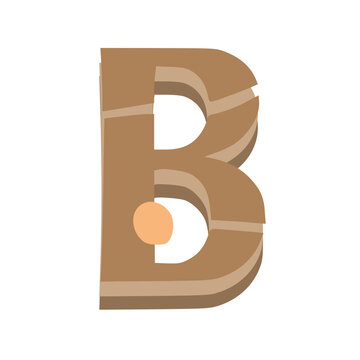 Handmade Alphabet Letters Brown Color