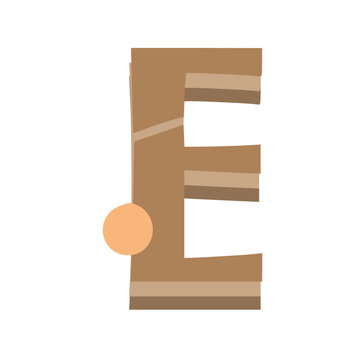 Handmade Alphabet Letters Brown Color