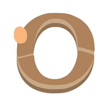 Handmade Alphabet Letters Brown Color