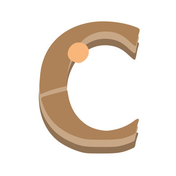 Handmade Alphabet Letters Brown Color