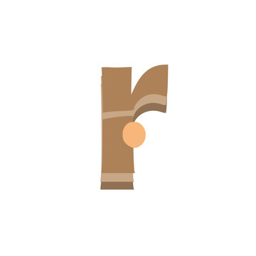 Handmade Alphabet Letters Brown Color