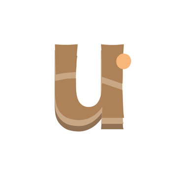 Handmade Alphabet Letters Brown Color