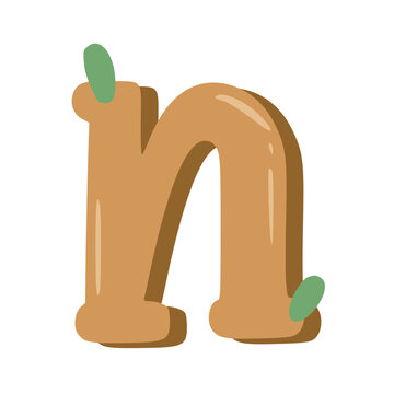 Handmade Alphabet Letters Brown Color