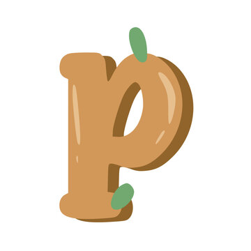 Handmade Alphabet Letters Brown Color