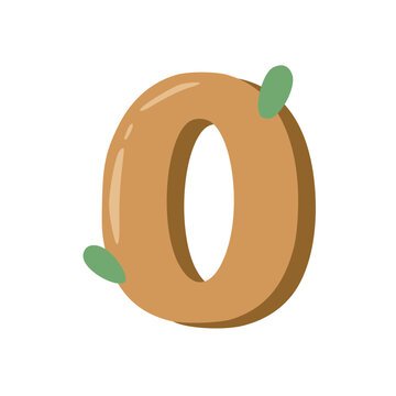 Handmade Alphabet Letters Brown Color