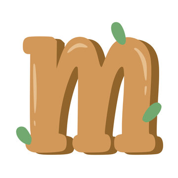 Handmade Alphabet Letters Brown Color