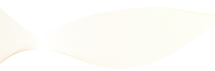Aufkleber - Abstract vector wavy lines flowing smooth curve gold gradient color on transparent background in concept of luxury, technology, science, music, modern