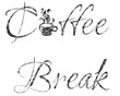 Digital png decorative text of coffee break on transparent background