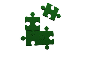 Poster - digital png illustration of four black puzzles on transparent background