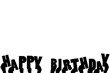 Digital png illustration of hands with happy birthday text on transparent background