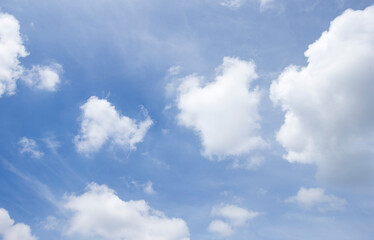 Wall Mural - blue sky background with white clouds.