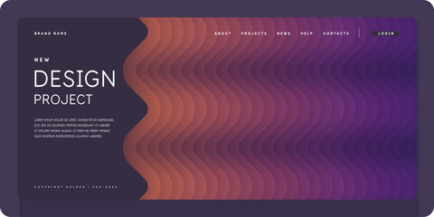 Poster - Template for the design and placement of text. Modern stylish graphics with geometric shapes. A page for the Internet.