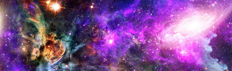 Wall Mural - magic color galaxy. infinite universe and starry night. bright star nebula. distant galaxy. abstract