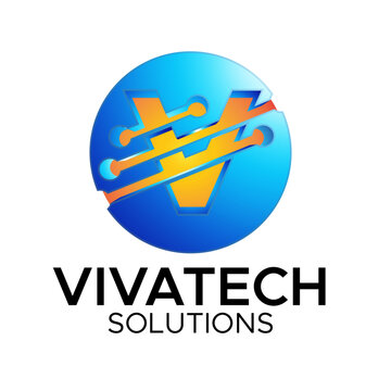 3d logo design , tech logo