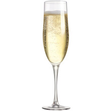 Yellow Golden Champagne Glass Isolated On Transparent