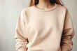 © Andrii Fanta - A Stylish Women's Beige Oversize Sweatshirt Mockup, Perfect for Cozy Comfort and Fashion Forward Chicness