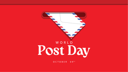 World Post Day. Post and letter box vector illustration. Suitable for banners, greeting cards, web, social media etc