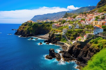 Beautiful nature in the Madeira Islands, Portugal. Generative ai