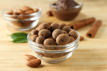 Sticker - Tasty and sweet food - almonds in chocolate