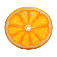 Poster - Fresh slice of orange isolated on white background