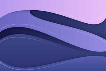 Poster - multicolored purple Gradient abstract background with white line oranament. smooth color composition. Multi layers purple texture 3D papercut layers in gradient vector banner. Topography map concept
