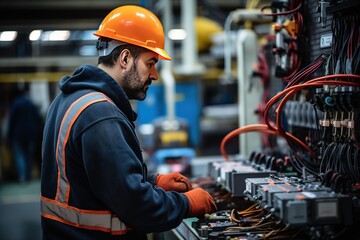Poster - Interior of a heavy industry machine-building plant