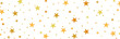 
Fond d'étoiles jaunes et dorées - Arrière-plan présentant des étoiles - Motifs festifs pour des fêtes de mariage, d'anniversaire ou Noël. Différentes tailles d'étoiles - Fond étoilé - Ciel d'étoiles