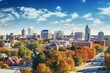 Panoramic view of downtown Columbia, South Carolina, USA skyline. Generative AI