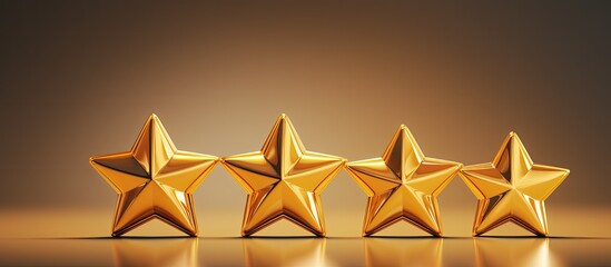 Wall Mural - 5 star customer review with excellent feedback and satisfaction