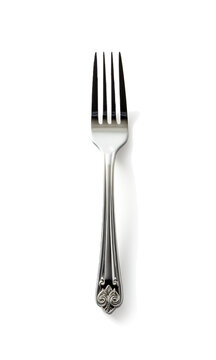 Stainless steel fork isolated with background png.
