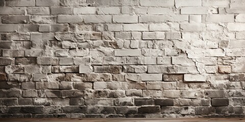 Sticker - Abstract white brick wall texture for pattern background. wide panorama picture. with copy space design for web banner