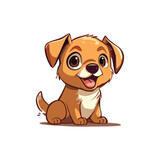 Fototapeta Dinusie - Cute dog logo design vector