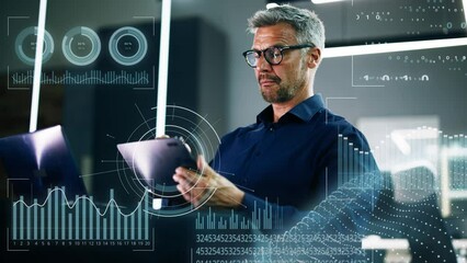 Poster - Financial KPI Data Profits Dashboard