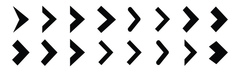 Wall Mural - swipe arrow icon. back arrow vector collection. modern simple arrows