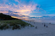 Mitte September zum Sonnenuntergang am Strand von Zingst an der Ostsee.