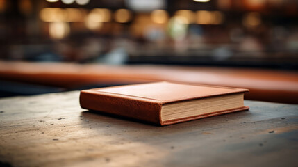 Religious book laying open on table. Religion and faith concept.