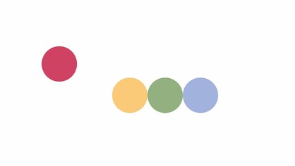 Poster - Pendulum balls swing movement 2D loading animation. Cradle newton animated cartoon preloader, flat ui element 4K video loader motion graphic. Balancing circles download, upload progress indicator gif