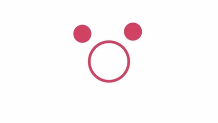 Fototapete - Two dots spinning around circle 2D loading animation. Points rotate around animated cartoon preloader, flat ui element 4K video loader motion graphic. Clockwise download, upload progress indicator gif