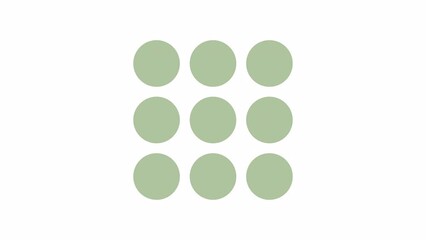 Fototapete - Square dots flickering 2D loading animation. Circles blinking animated cartoon preloader, flat ui element 4K video loader motion graphic. Geometric connection download, upload progress indicator gif