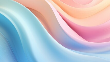 Poster - Abstract Pastel Colors Waves Background