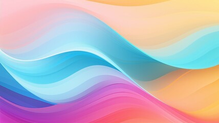 Poster - Abstract Pastel Colors Waves Background