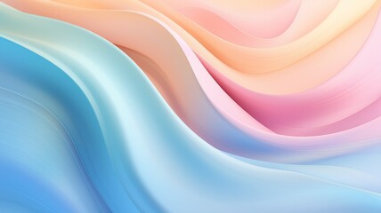 Poster - Abstract Pastel Colors Waves Background