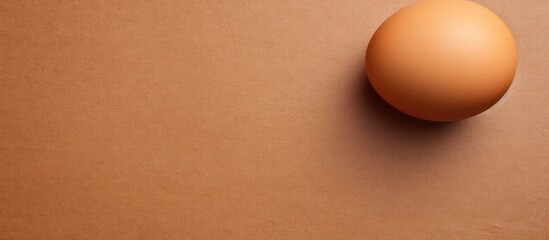Aufkleber - Egg of a brown color isolated pastel background Copy space