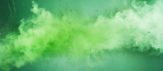 Poster - Freezing motion of colorful powder exploding on a isolated pastel background Copy space creates an abstract and vibrant texture