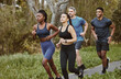 © Siphosethu/peopleimages.com - Runner group, men and women in park, training and outdoor exercise for health, sport or performance. Teamwork, running and workout for fitness, wellness and diversity in summer, freedom or nature