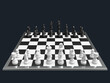 © Brian - 3d rendering of a modern chess board on a dark background.